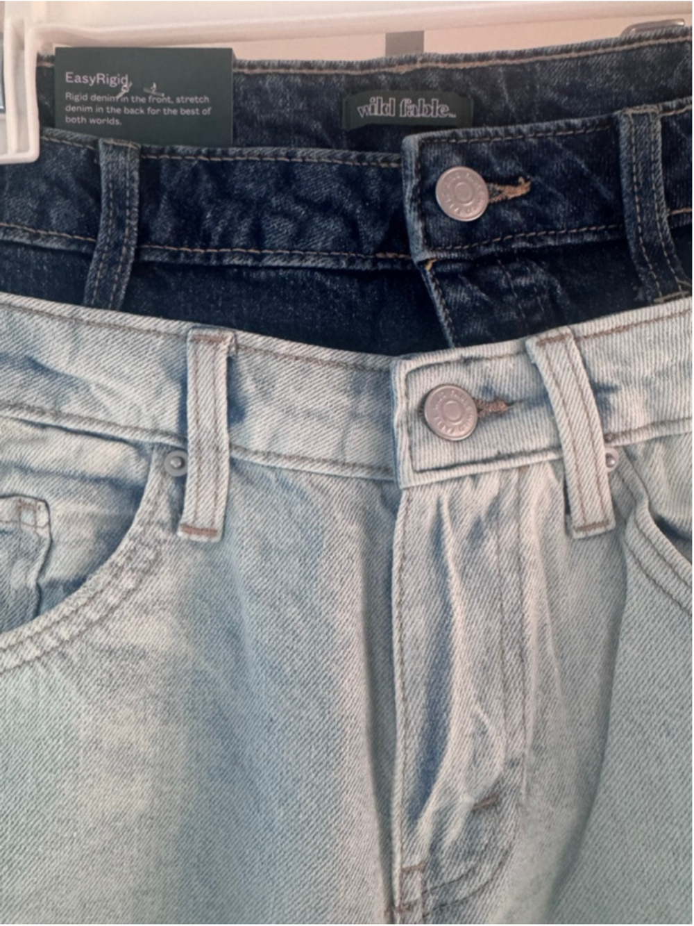 Wild Fable Jeans Double Removable Waistband 90s Relaxed Straight Mid Rise Size 6 - Picture 3 of 14